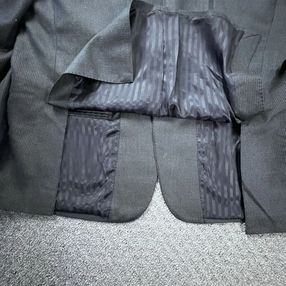 Baroni Couture Blazer wool & Silk Size 48R Two Button Double Vented‎ Jacket